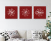 Let It Snow Red Canvas Art