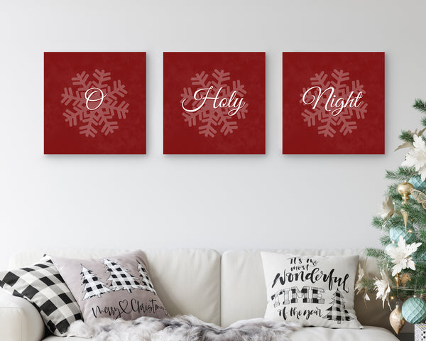 O Holy Night Red Wall Art