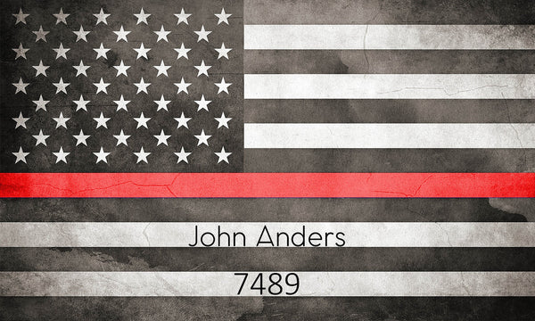 Thin Red Line - A Personalized Gift For Firefighter - Canvas Vows