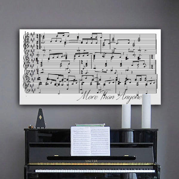 Sheet Music On Canvas - A Custom Made Canvas With Your Song - Canvas Vows