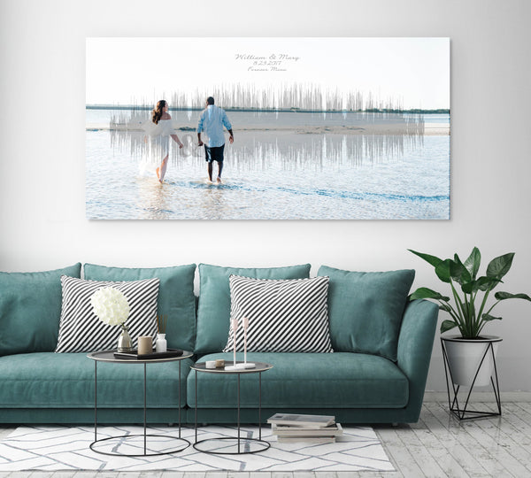 Custom Soundwave Art - Canvas Vows