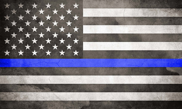 Thin Blue Line Flag - Personalized Canvas - Canvas Vows