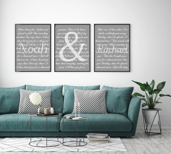 Triptych Song Lyrics Canvas - Canvas Vows