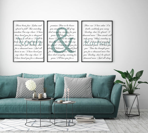 Triptych Song Lyrics Canvas - Canvas Vows