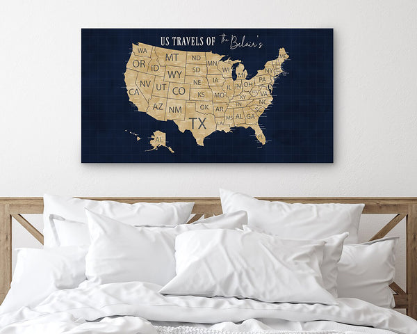 US Personalized Push Pin Map
