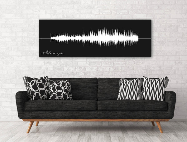 Sound Wave Canvas - A Personalized Design Using Your Voice On Canvas - Canvas Vows
