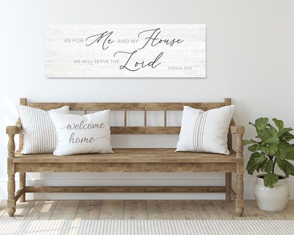 As For Me And My House Sign: Christian Wall Art