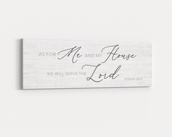 As For Me And My House Sign: Christian Wall Art