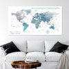 Life is a Journey World Map Canvas