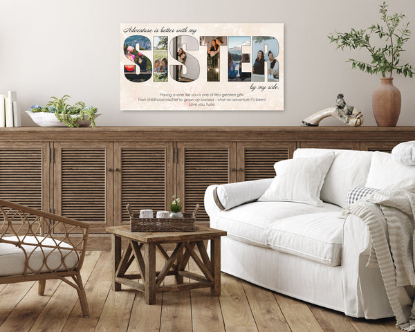 Sister Photo Collage Canvas