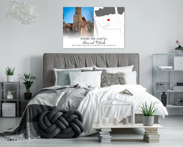 “Where She Said Yes” Custom Map Print