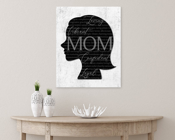 Personalized Word Silhouette: Custom Name, Highlight Words, Word Art Portrait