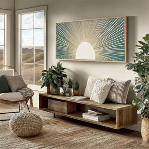 Boho sun wall art