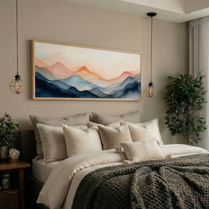 Huge mountain landscape painting