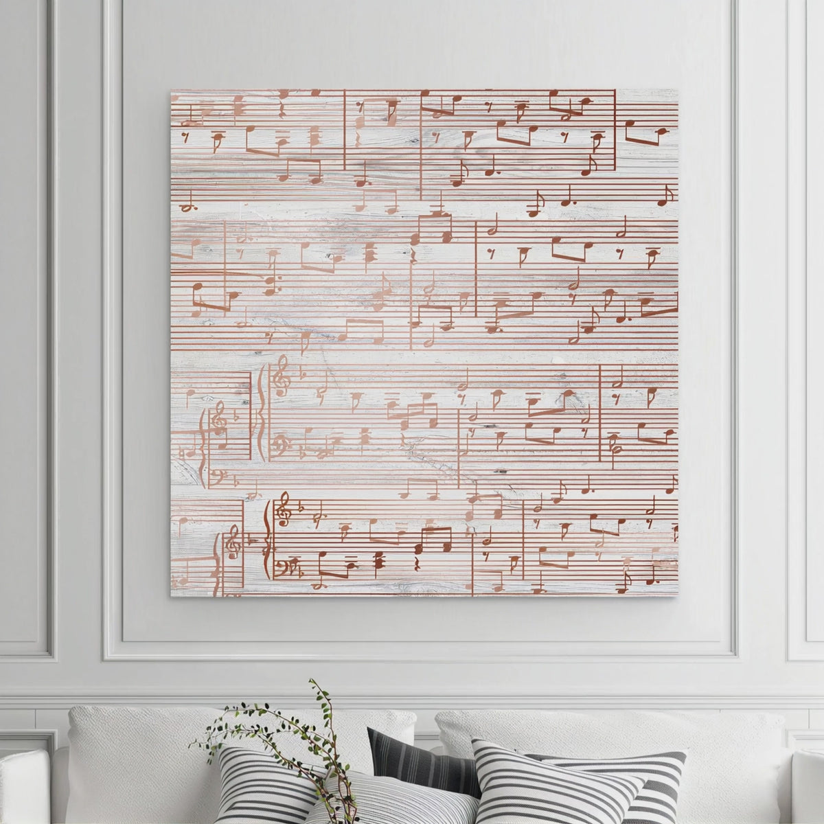 Copper Sheet Music Art | 7th Anniversary Gift – Canvas Vows