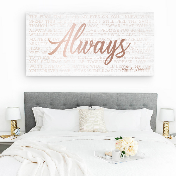 7th Year Song Lyric Anniversary Gift For Her or Him