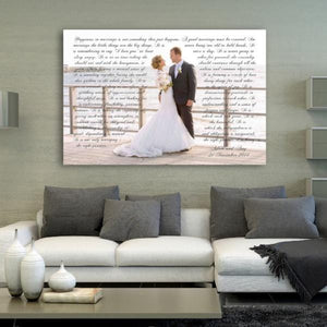 1st Anniversary Gift - A Personalized Word Art Canvas - Canvas Vows