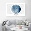 Blue Watercolor Custom Star Map
