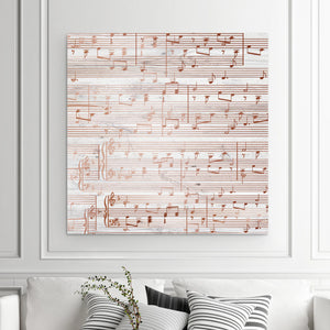 Copper Sheet Music Art - 7th Anniversary Gift