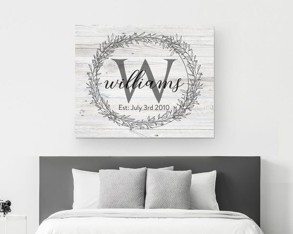 Family Monogram Design Second Anniversary Gift