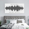 This is a personalized sound wave with lyrics design. Also includes names and wedding date. 