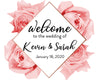 Floral Wedding Welcome Sign