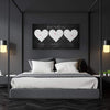A personalized three heart canvas. Customization includes three different locations, title, color, font, and background.