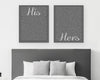 His And Her Vows 2 Piece Canvas Second Anniversary Gift