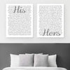  This is a personalized 2 piece canvas. It includes his vows and her vows. You may also change the color and font of the design.