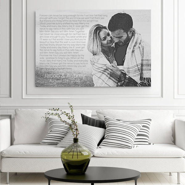 Photo To Pencil Sketch - With Lyrics Or Vows