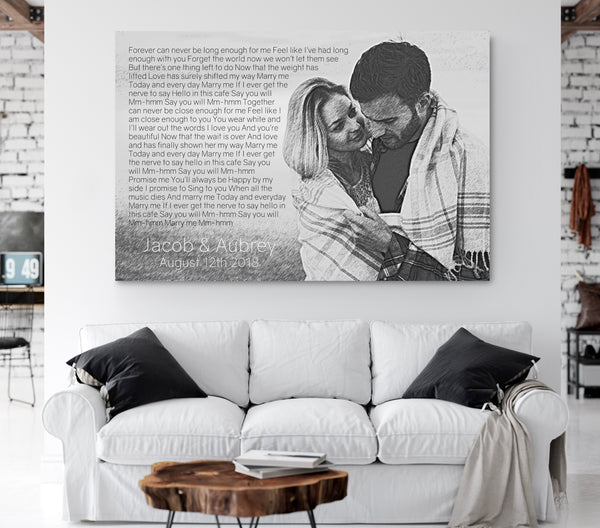 Photo To Pencil Sketch - With Lyrics Or Vows