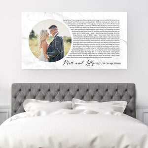 This is a personalized star map with a picture and lyrics or wedding vows. You can also include names, wedding date and location.