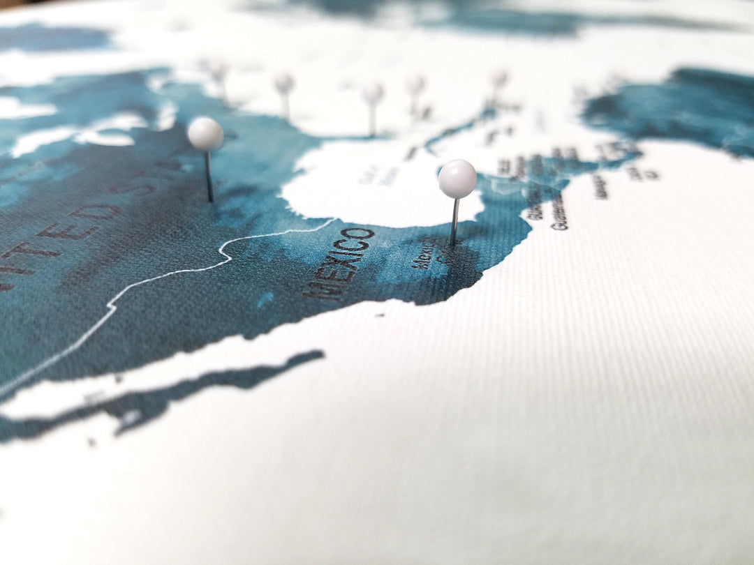 Push Pin World Travel Map – Canvas Vows
