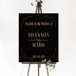 Rose Gold Wedding Sign