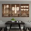 Rustic Eat Drink And Be Merry Canvases