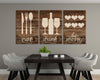 Rustic Eat Drink And Be Merry Canvases