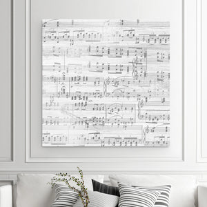 Silver Sheet Music Art - 25th Anniversary Gift