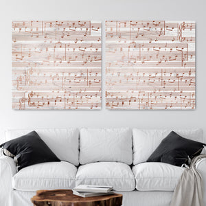 Split Sheet Music Canvas - 7th Anniversary Gift