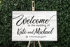 Wedding Welcome Sign - White Rustic Sign