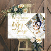 Wedding Welcome Sign - Gold Marble Edition