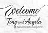 Wedding Welcome Sign - Marble Hashtag Sign
