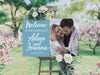 Wedding Welcome Sign Blue