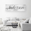 Big Family Name Sign - A Personalized Family Canvas - Canvas Vows