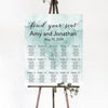 Blue Watercolor Wedding Seating Chart