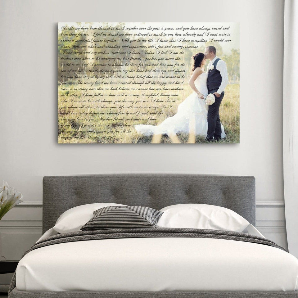 1st Anniversary Gift Custom Photo Canvas, Personalised First Wedding  Anniversary Gifts, 1 Year Married Gift Wife Husband Present