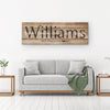 Last Name Sign - Rustic Brown - Canvas Vows