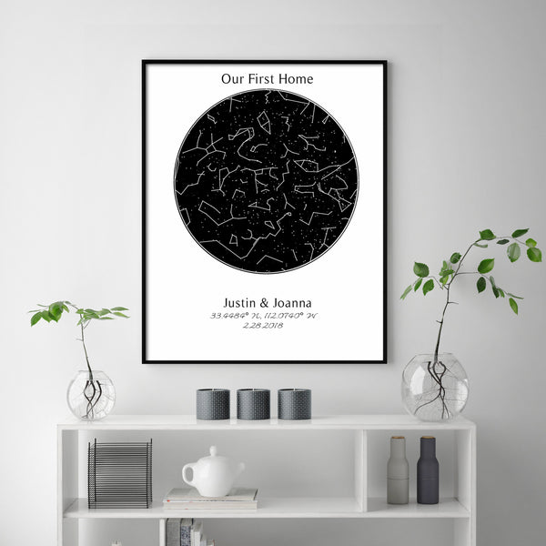 Night Sky Map - Canvas Vows