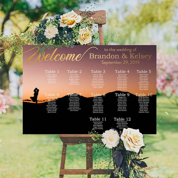 Dark Sky Photo Wedding Seating Chart