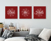 Deck The Halls Red Canvas Wall Art
