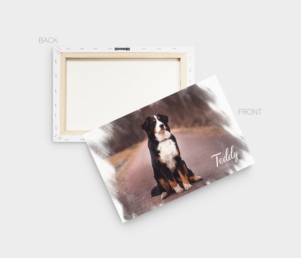 Personalized dog and deals dog owner canvas print